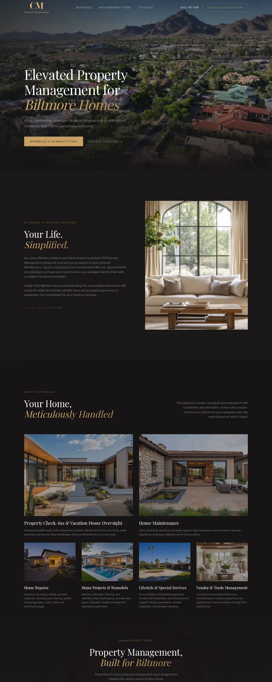 CM Property Management website