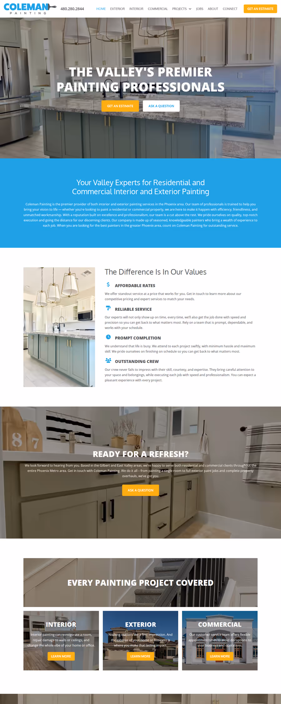 Coleman Painting website