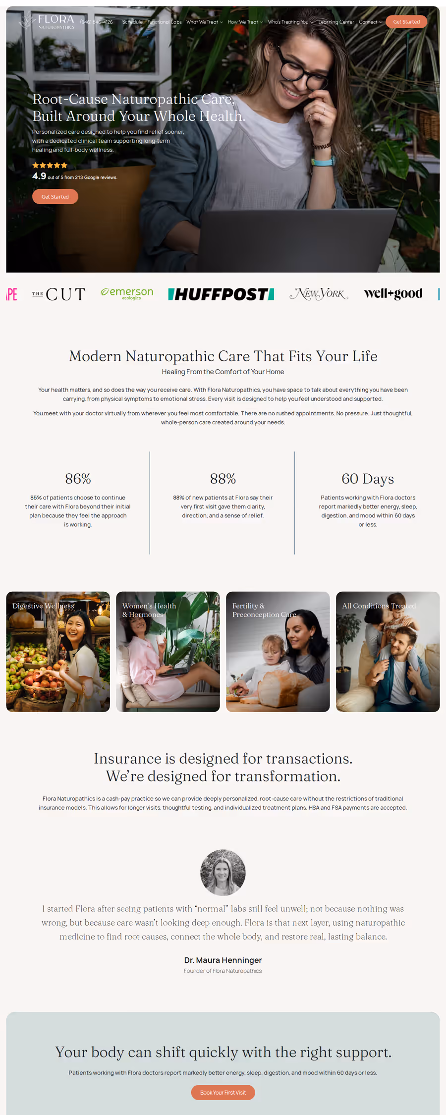 Flora Naturopathics website