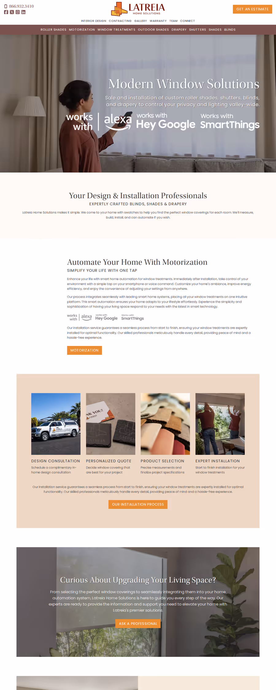 Latreia Home Solutions website
