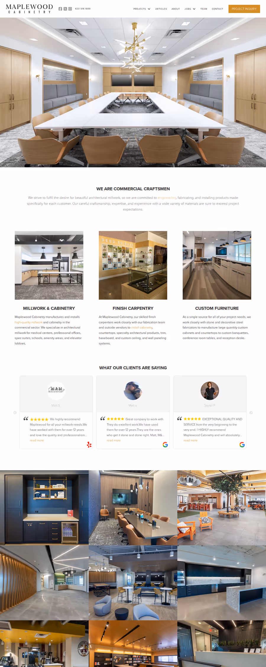Maplewood Cabinetry website
