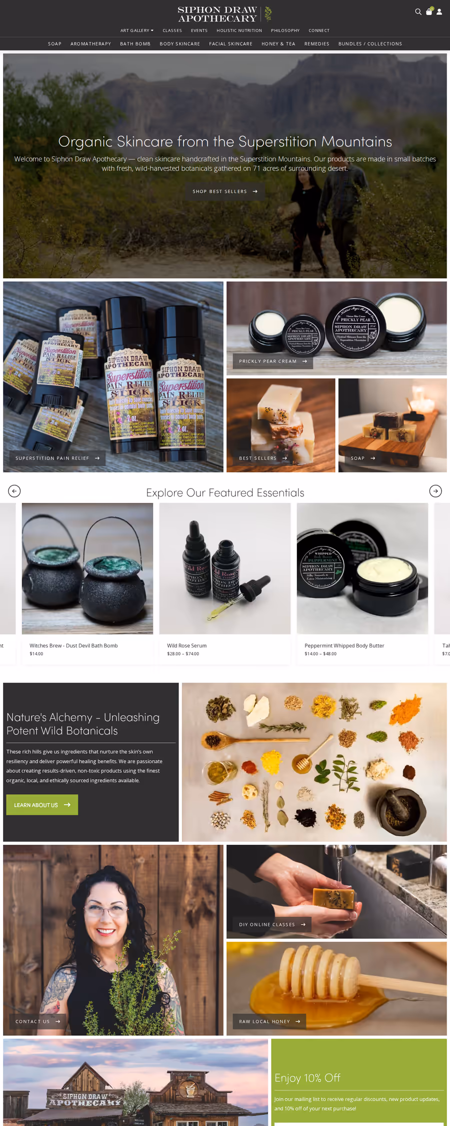 Siphon Draw Apothecary website
