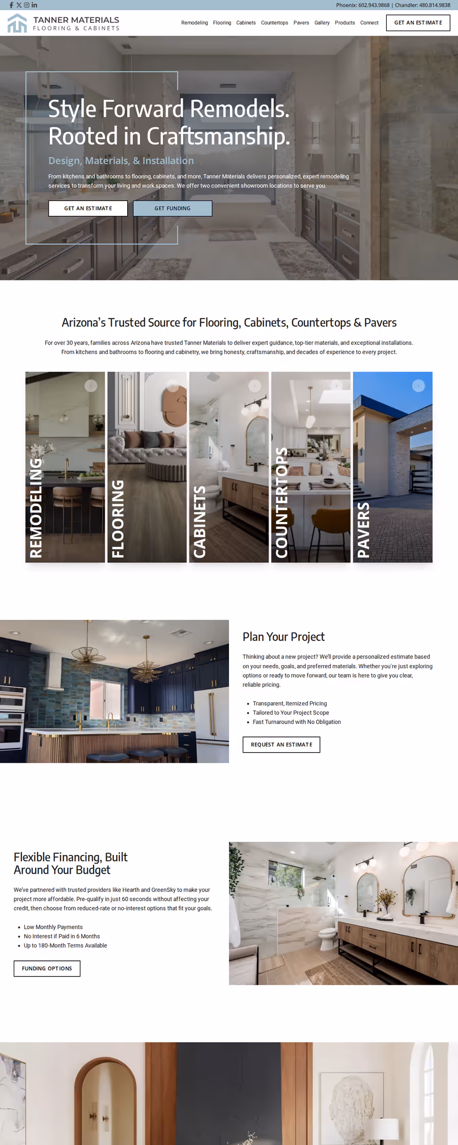 Tanner Materials website